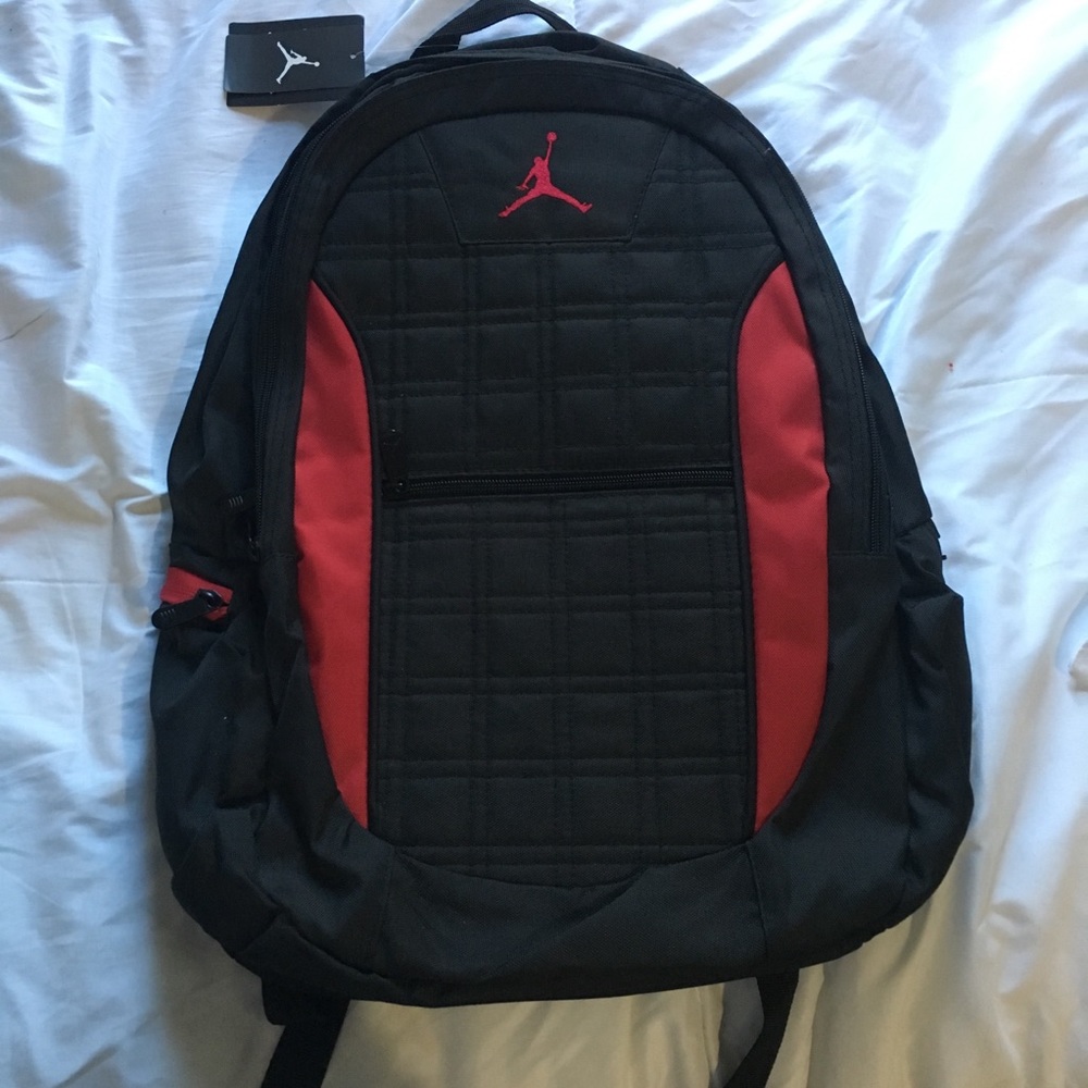 NWT Jordan Black and Red Backpack